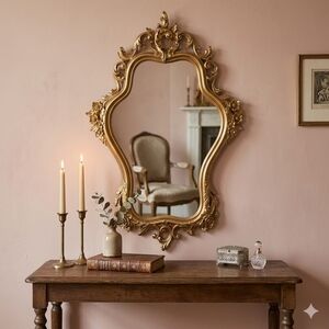 Vintage Syroco Gold Ornate Wall Mirror - Hollywood Regency (1968)